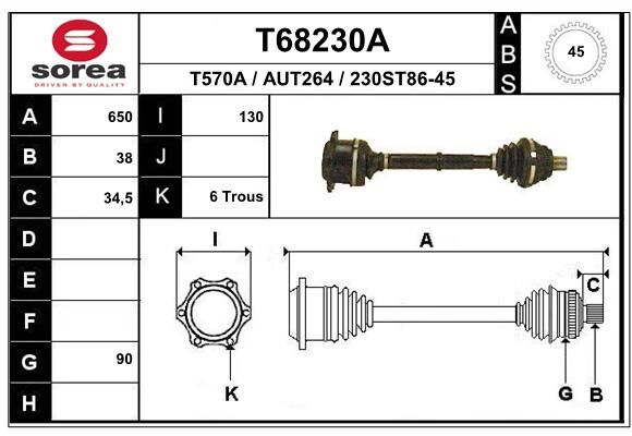 EAI Vetoakseli T68230A