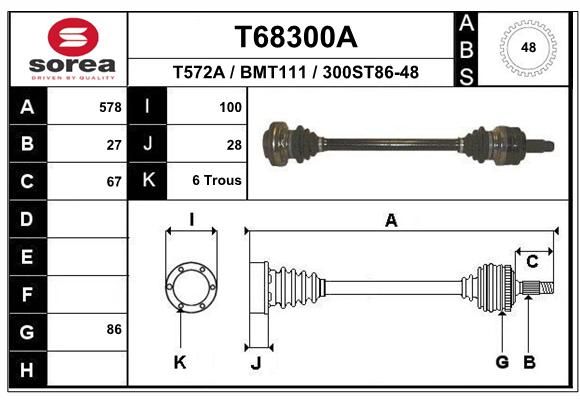 EAI Vetoakseli T68300A