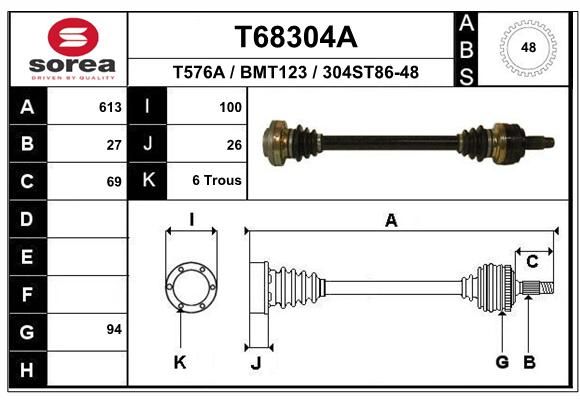 EAI Vetoakseli T68304A