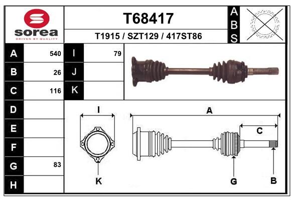 EAI Vetoakseli T68417