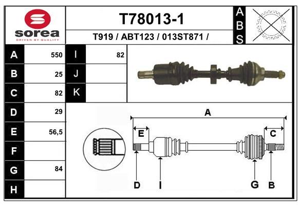 EAI Vetoakseli T78013-1