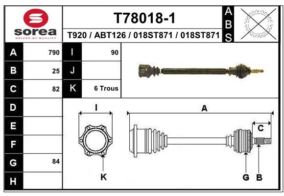 EAI Vetoakseli T78018-1