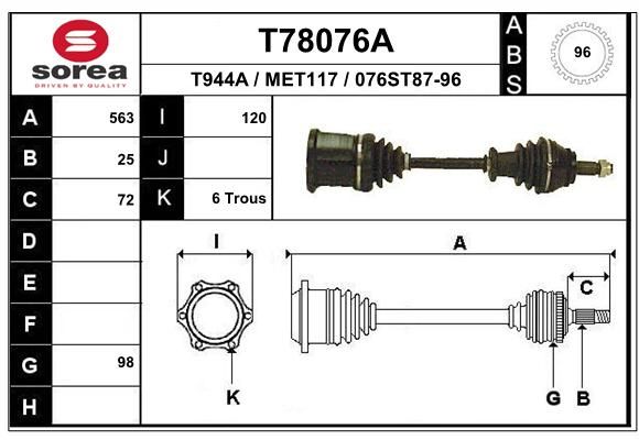 EAI Vetoakseli T78076A