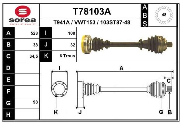 EAI Vetoakseli T78103A