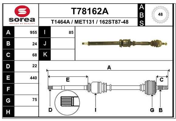 EAI Vetoakseli T78162A