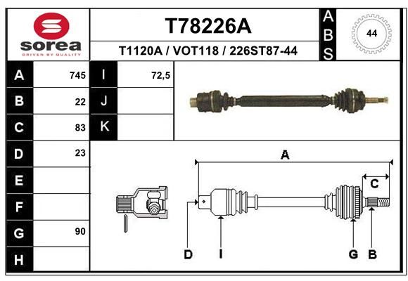 EAI Vetoakseli T78226A