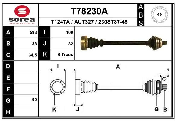 EAI Vetoakseli T78230A