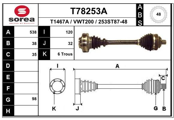 EAI Vetoakseli T78253A