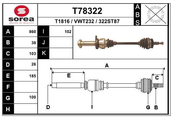 EAI Vetoakseli T78322