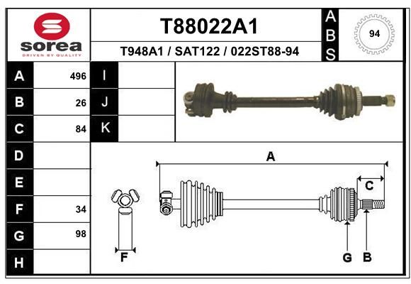 EAI Vetoakseli T88022A1