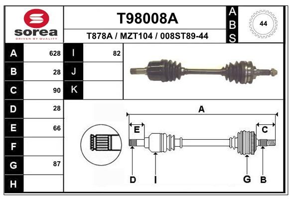 EAI Vetoakseli T98008A