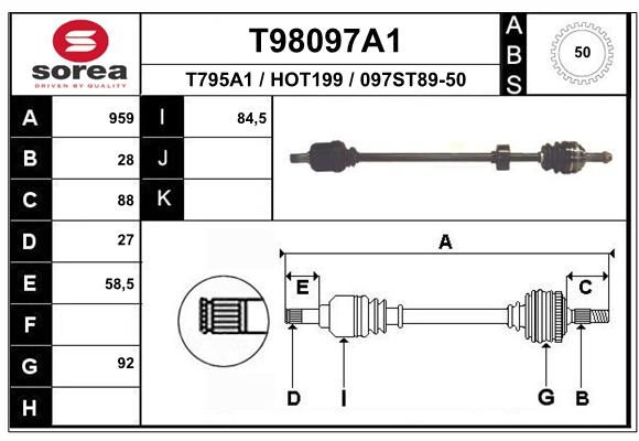 EAI Vetoakseli T98097A1