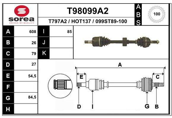 EAI Vetoakseli T98099A2