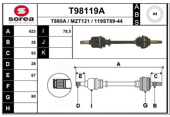 EAI Vetoakseli T98119A