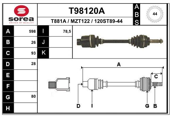 EAI Vetoakseli T98120A