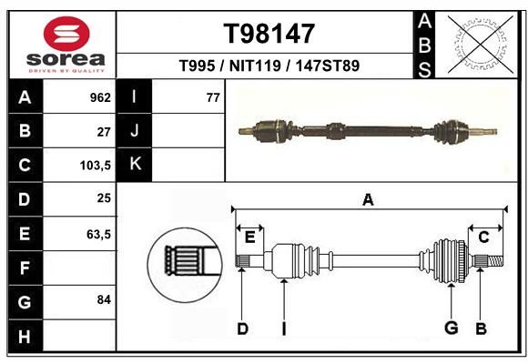 EAI Vetoakseli T98147