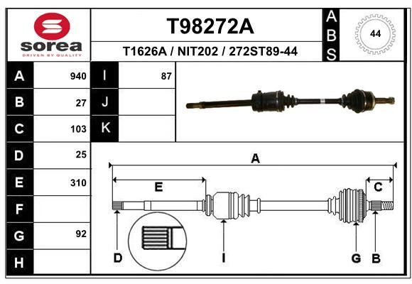 EAI Vetoakseli T98272A