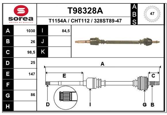 EAI Vetoakseli T98328A