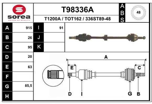 EAI Vetoakseli T98336A