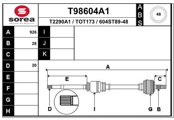 EAI Vetoakseli T98604A1