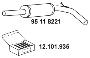 EBERSPÄCHER Keskiäänenvaimentaja 95 11 8221