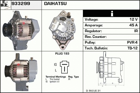 EDR Laturi 933316N