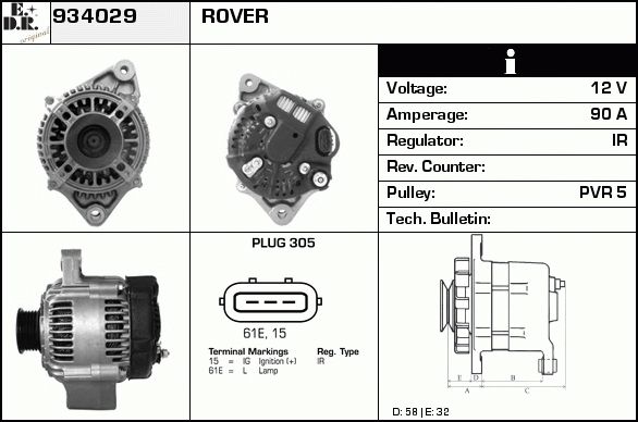 EDR Laturi 934065