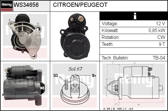 EDR Käynnistinmoottori WS37771