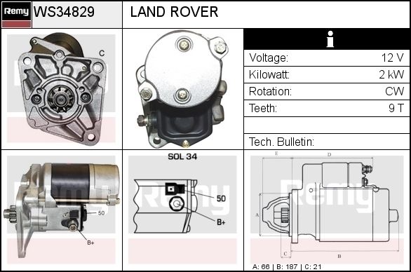 EDR Käynnistinmoottori WS38371