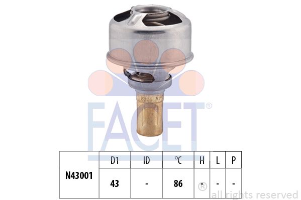 FACET Termostaatti, jäähdytysneste 7.8247