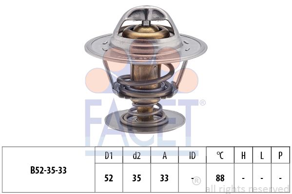 FACET Termostaatti, jäähdytysneste 7.8394S