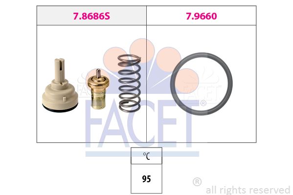 FACET Termostaatti, jäähdytysneste 7.8686