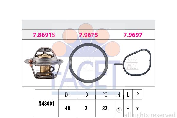 FACET Termostaatti, jäähdytysneste 7.8692