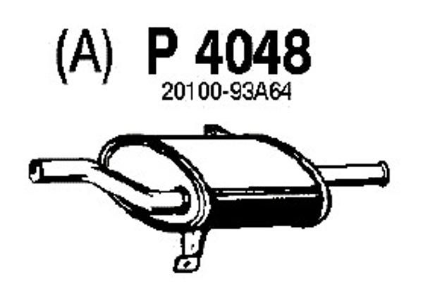 FENNO Takaäänenvaimentaja P4048