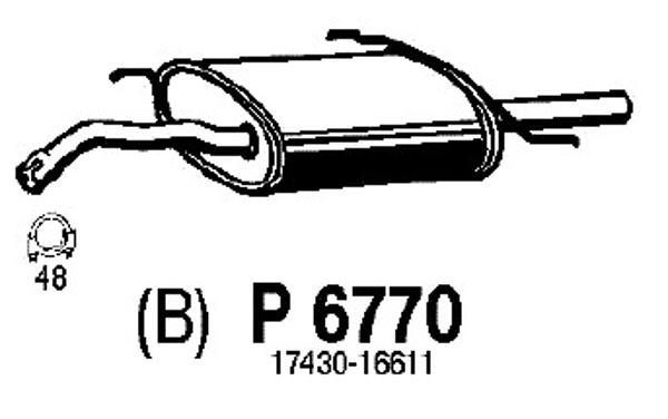 FENNO Takaäänenvaimentaja P6770