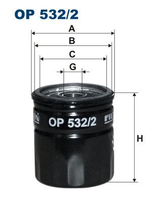 FILTRON Öljynsuodatin OP 532/2