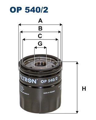 FILTRON Öljynsuodatin OP 540/2