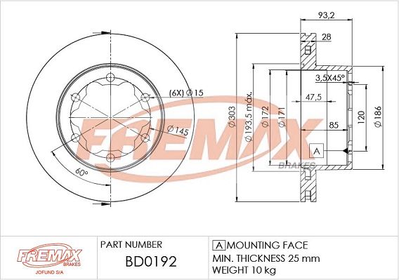 FREMAX Jarrulevy BD-0192