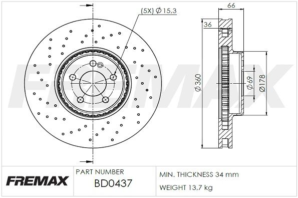 FREMAX Jarrulevy BD-0437