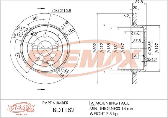 FREMAX Jarrulevy BD-1182