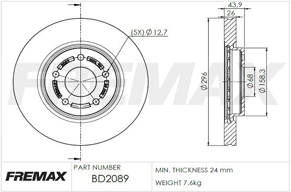 FREMAX Jarrulevy BD-2089