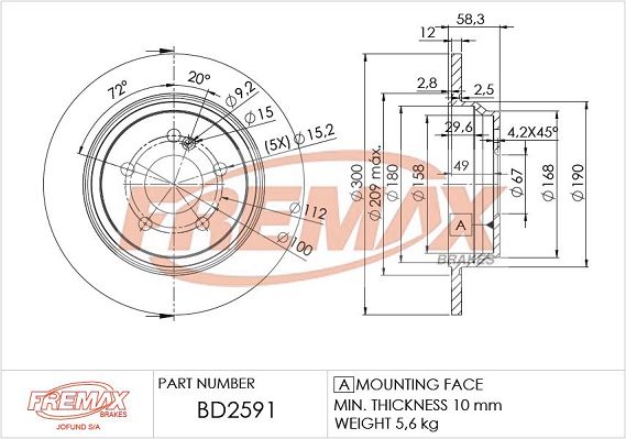 FREMAX Jarrulevy BD-2591