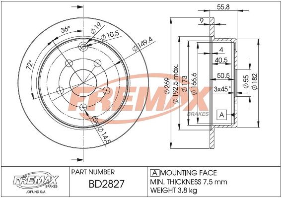 FREMAX Jarrulevy BD-2827