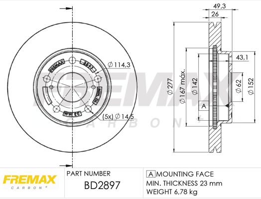 FREMAX Jarrulevy BD-2897