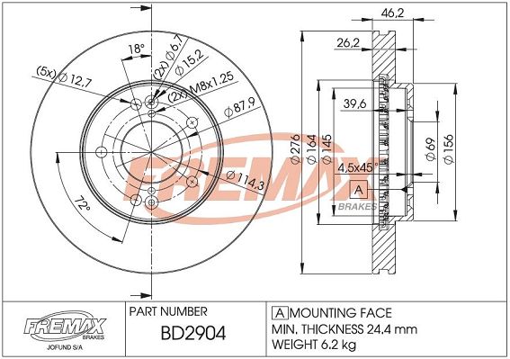 FREMAX Jarrulevy BD-2904