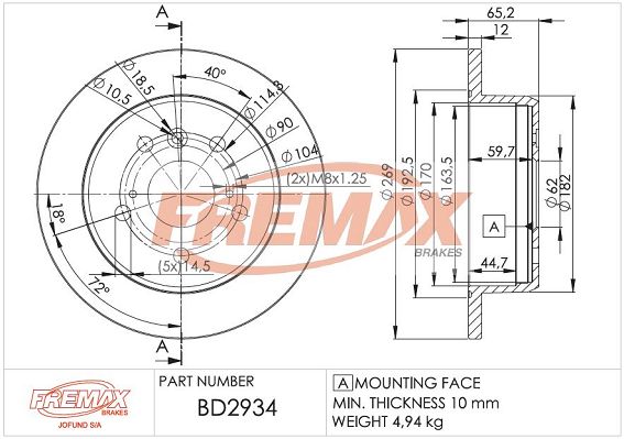 FREMAX Jarrulevy BD-2934