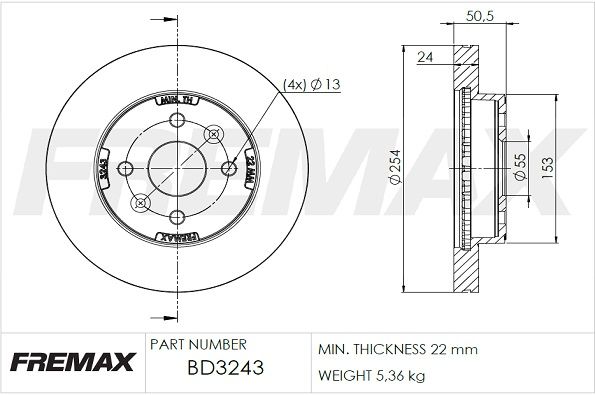 FREMAX Jarrulevy BD-3243