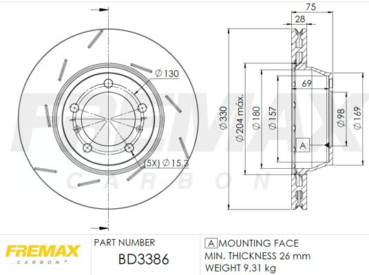 FREMAX Jarrulevy BD-3386