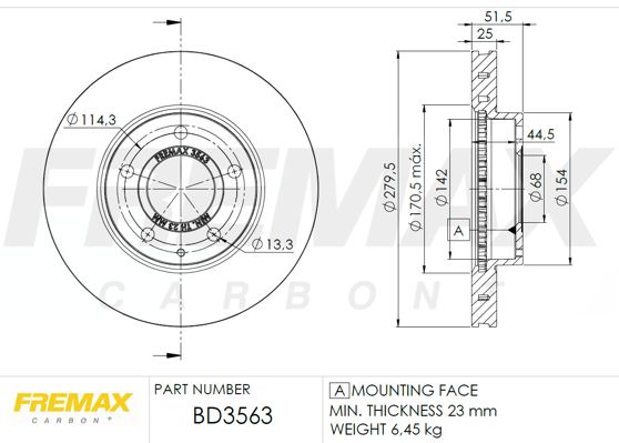 FREMAX Jarrulevy BD-3563