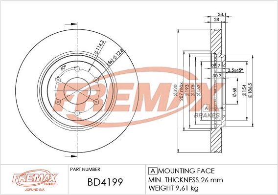 FREMAX Jarrulevy BD-4199